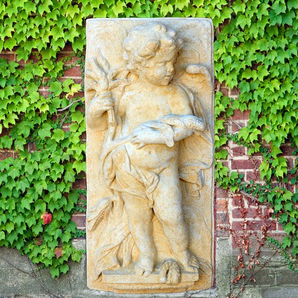 Engel Figur Garten Steinrelief - Lestate