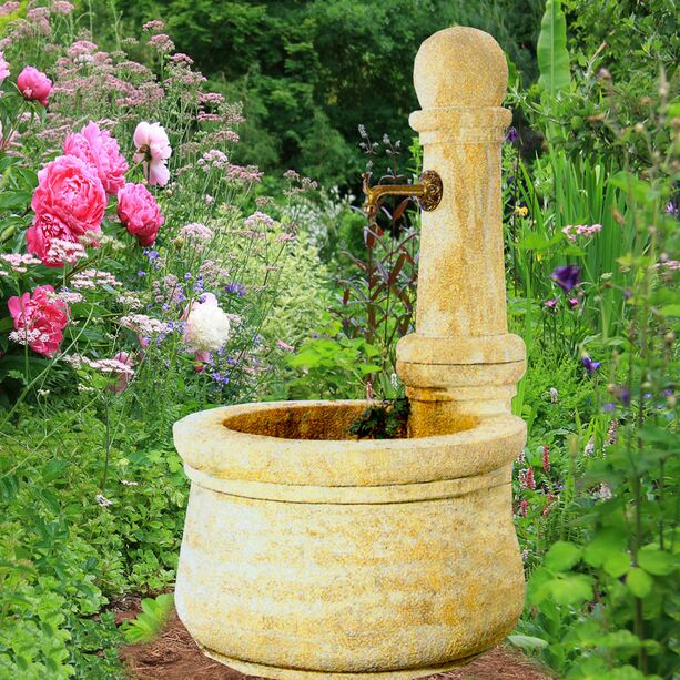 Stein Gartenbrunnen mit Pumpe - Provencal