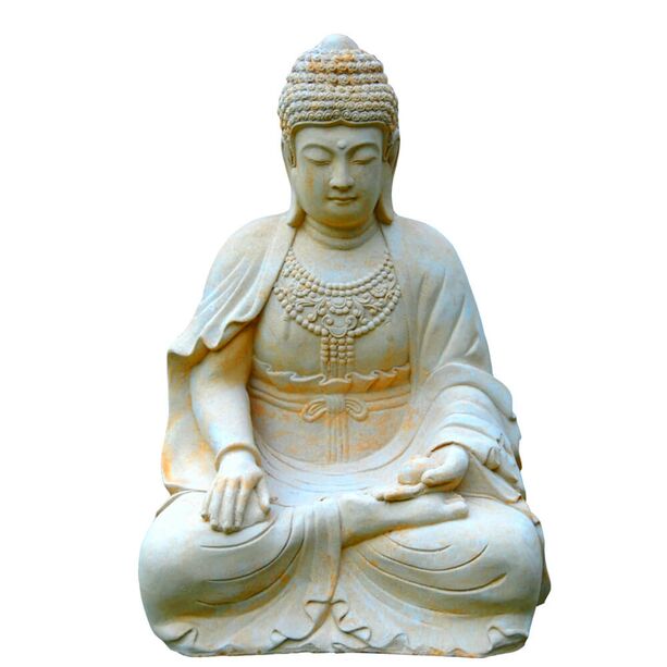 Groer Buddha sitzend Steinskulptur - Sila