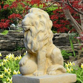 Gartenskulptur mit Lwe - Leopold