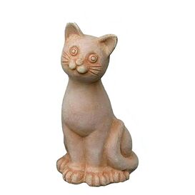 2er Set Deko Katzen Figuren aus Keramik - Terrakotta -...
