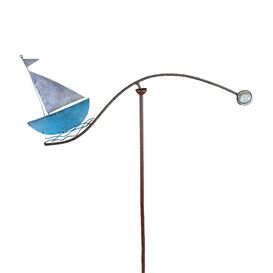 Windspiel Segelboot - Metall - Blau - Fiete