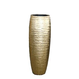 XXL Pflanzvase fr drinnen mit Einsatz - Polystone - Gold...