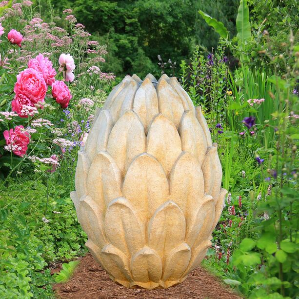 Groe Garten Deko Pinie aus Stein - Umbria