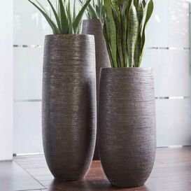 XXL Pflanzvase fr drinnen - Mit Einsatz - Polystone -...
