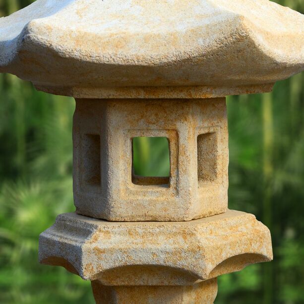 Japanische Garten Stein Lampe - Hiragana