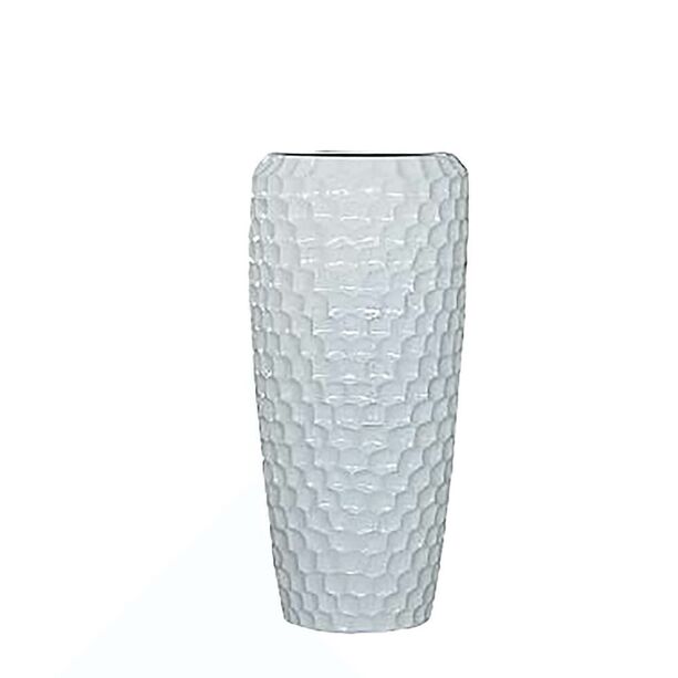 XXL Vase mit Einsatz - Polystone - Wei hochglnzend - Kimia