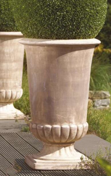 Pflanzpokal aus Keramik - Terrakotta - Rund - Nejara
