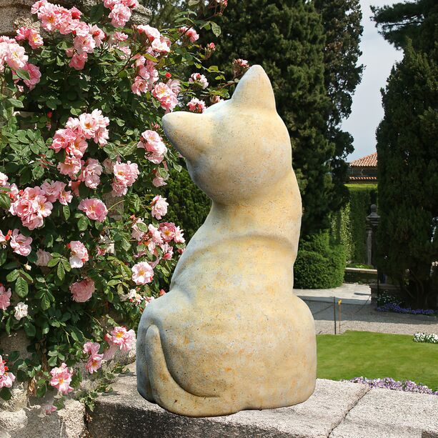 Katze Steinfigur fr den Garten - Prissila