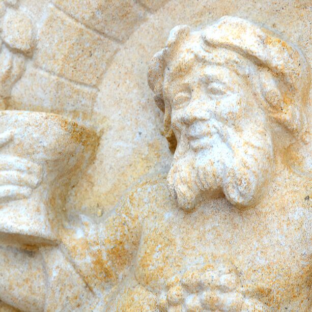 Bacchus Wand Relief aus Stein - Vinoso