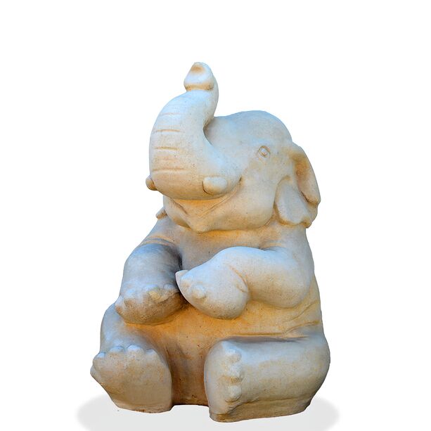 Lustige Elefant Steinfigur - Milo