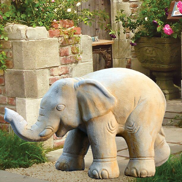 Groe Elefant Stein Figur - Simba