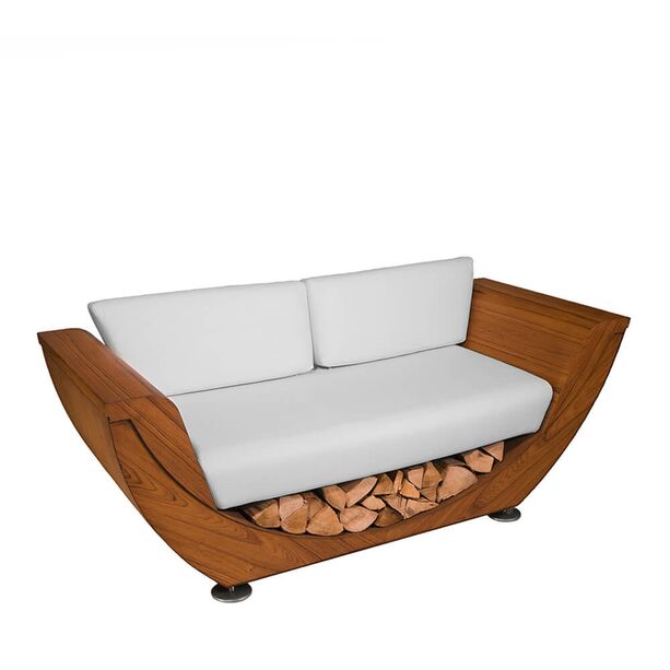 Gemtliche Sitzecke fr den Garten mit Mbeln aus Holz und Stahl - Narie Sitzgruppe