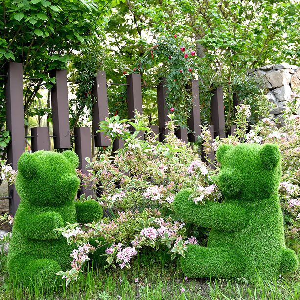 Bären Bewässerungs Skulptur für den Garten in Rasenoptik - Bär Lorena