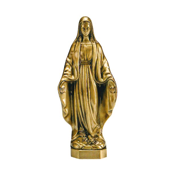 Bronze Gartenskulptur - Madonna mit ausgebreiteten Armen - Maria Fama