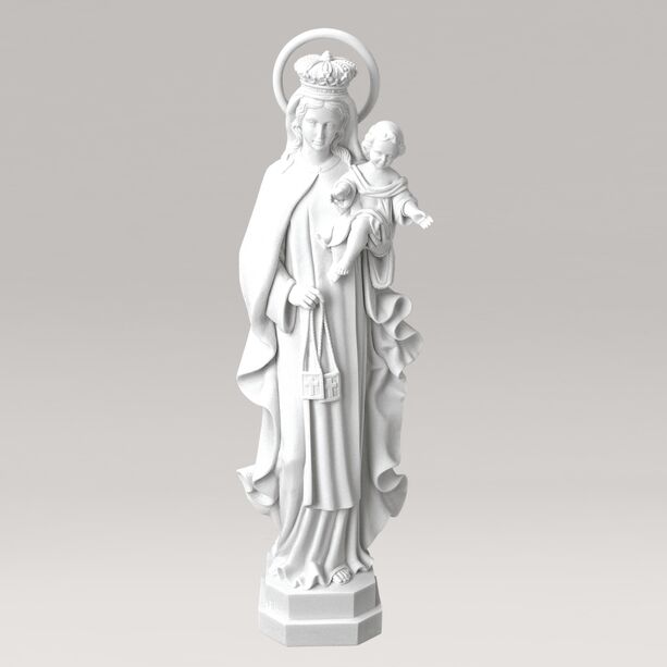 Jungfrau Maria mit Jesuskind im Arm aus Marmorguss - Madonna Lepidus