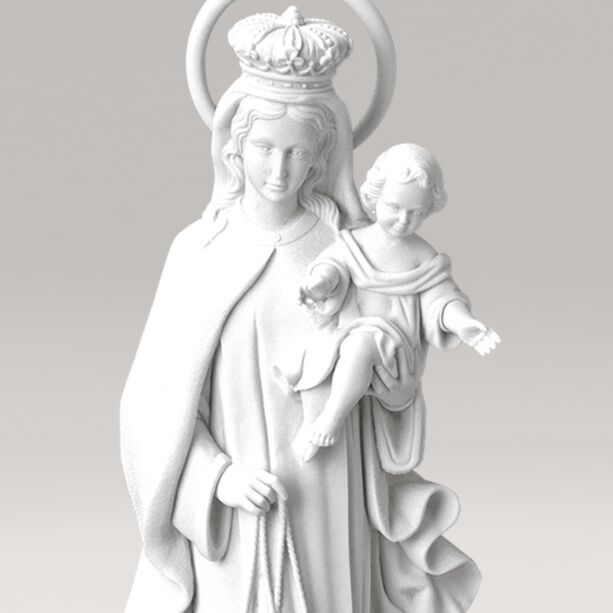 Jungfrau Maria mit Jesuskind im Arm aus Marmorguss - Madonna Lepidus