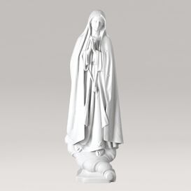 Betende Gartenfigur Heilige Mutter aus Marmorguss -...