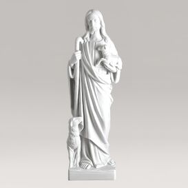 Kunstvolle Skulptur Jesu fr den Garten aus Marmorguss -...