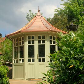 Runder Holzpavillon im Landhausstil - Oktogon Gartenhaus...