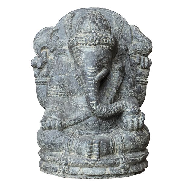 Kleiner Ganesha Elefantengott aus Steinguss fr den Garten - Slamet