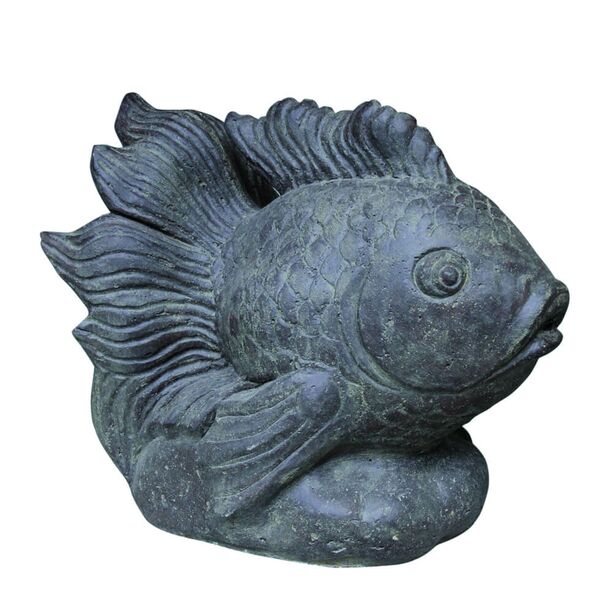 Kampffisch Gartenfigur als Wasserspiel aus Steinguss - Chandra