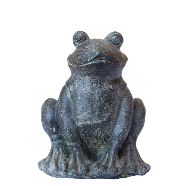 Frosch Gartendeko Figur aus Steinguss als Wasserspeier - Danang