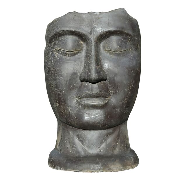 Dekorative Maske mit schlafenden Gesicht aus Steinguss - Irfan