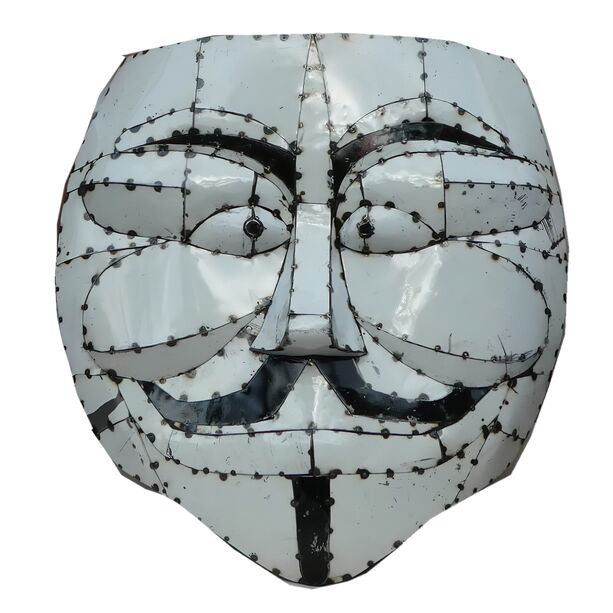 Groe Maske als Dekoration zum Aufhngen aus recycelten lfssern - Hoku