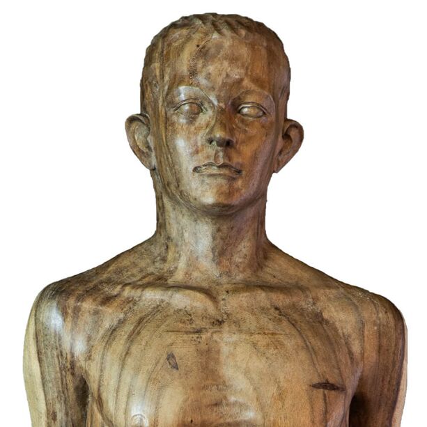 Lebensgroe Mnner Skulptur aus Suarholz - handgeschnitzt - Kelili