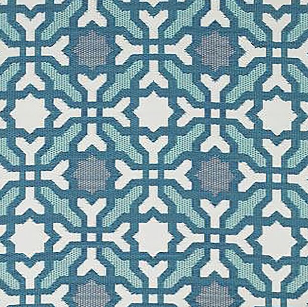 Moderner und wasserabweisender Orient Teppich fr die Terrasse in blau-trkis - Jalma