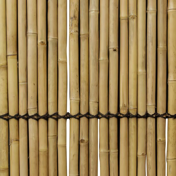 Stabiles Zaunelement aus Bambusholz in gelbbraun fr den Garten - Mutia