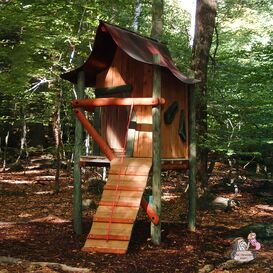 Stelzenhaus aus Holz zum Klettern und Spielen fr Kinder...