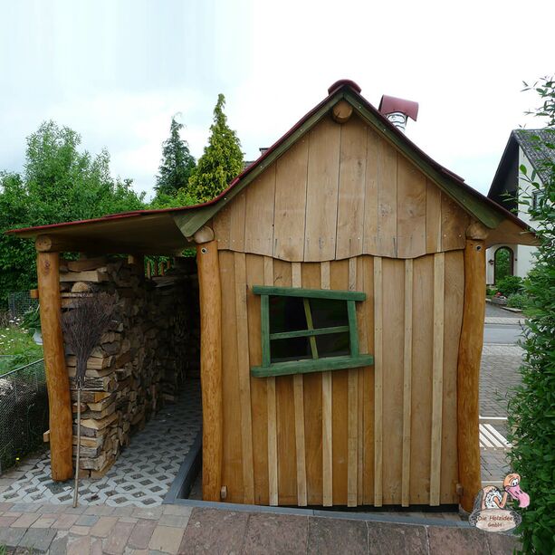 Individuelle Gartenhütte aus Eiche und Robinie - Die Holzidee - Gartenhaus Franz