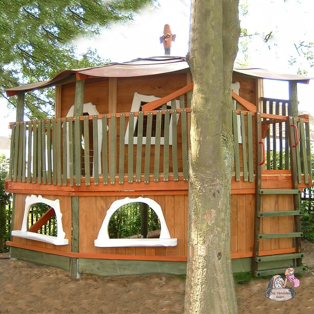 Einzigartiges Holz Baumhaus zum fantasievollen Spielen für Kinder - Baumhaus Habakuk