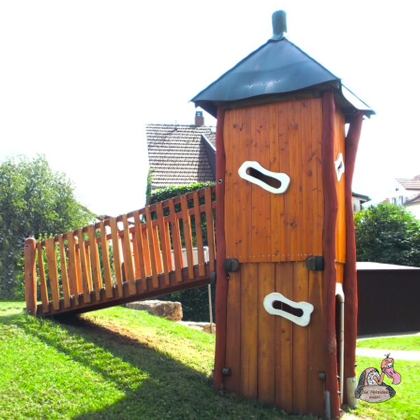 Einzigartiger Spielturm aus Holz fr den Kinderspielplatz oder Garten - Spielturm Sven