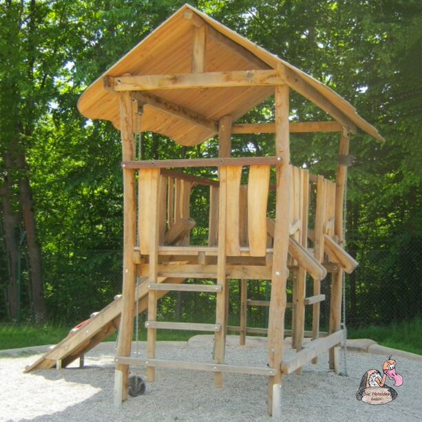 Kinder Stelzenhaus für den Sandspielplatz zum Klettern und Spielen - Sandbaustelle