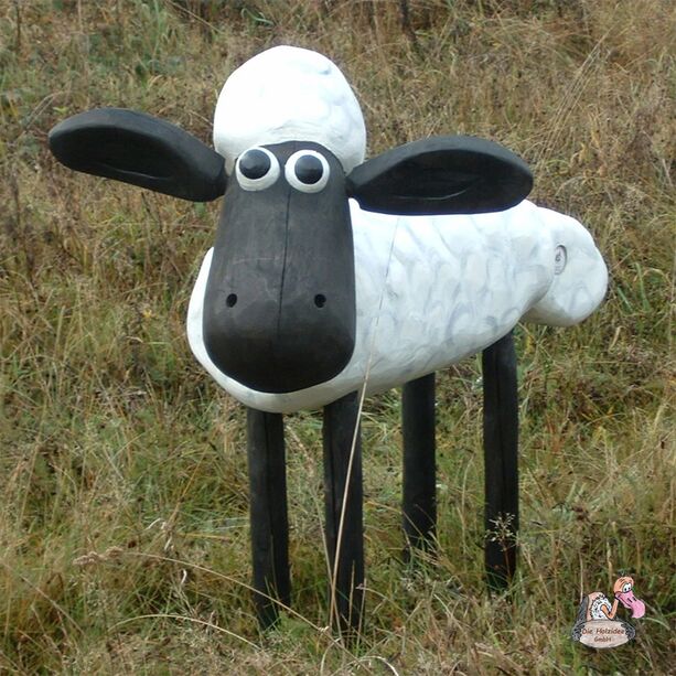Stabiles Schaf aus Holz für den Garten oder Spielplatz - Schaf Johann