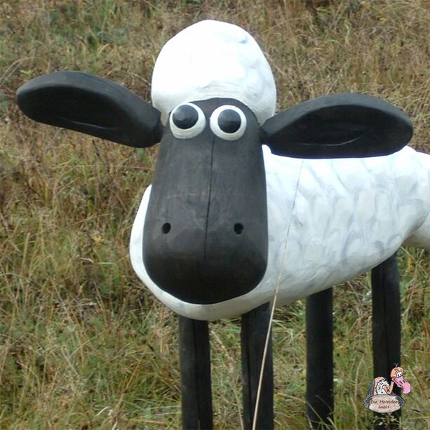 Stabiles Schaf aus Holz für den Garten oder Spielplatz - Schaf Johann