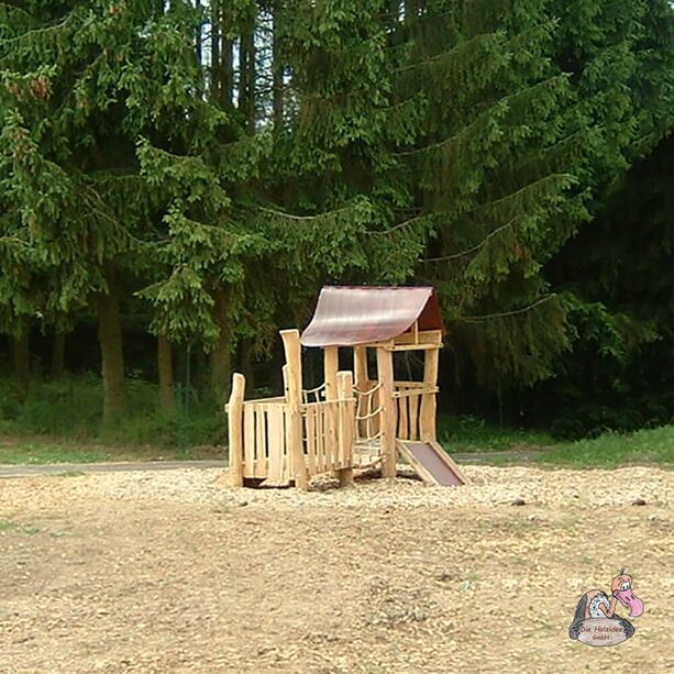 Abenteuerspielplatz mit Kriechtunnel oder Hängebrücke - Spielplatz Mini