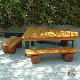 Gartenmbel Set fr Kinder aus Holz - Tisch und...