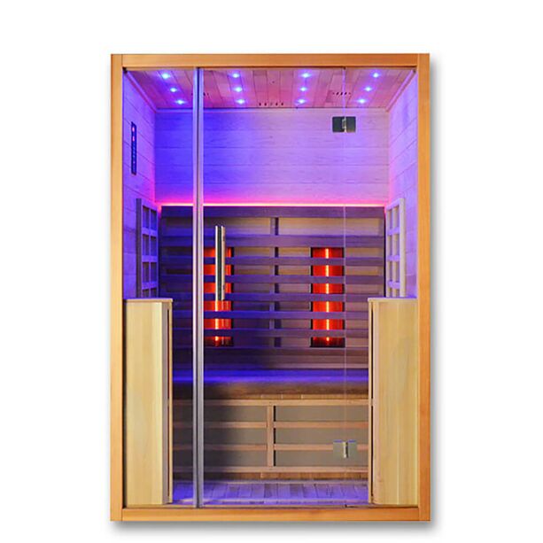 Infrarotkabine mit Glasfront - 2 Personen - max. 70C - aus Zedernholz - Indoor - Kilauea