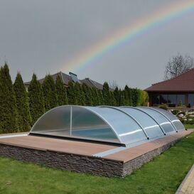 Garten Poolabdeckung - vormontiert - aus Aluminium &...