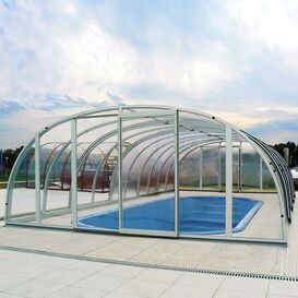Hohe Garten Poolüberdachung - aus Aluminium &...