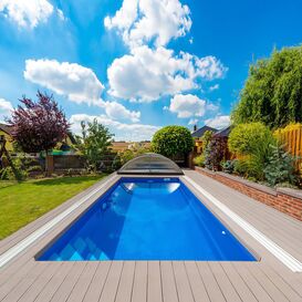 Garten Swimming Pool mit Ecktreppe - 310x610cm -...