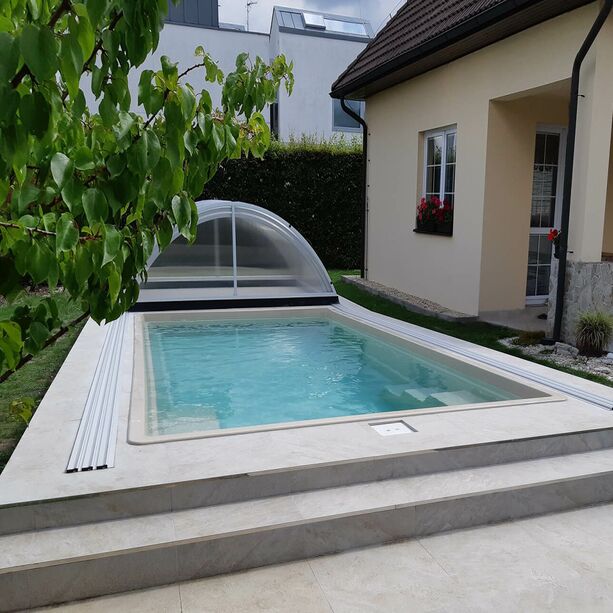 Swimming Pool fr den Garten -  320x600cm - mit 2 Treppen - Komplettset - Glas-Verbundbecken - Ahunui Trkis