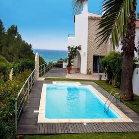 XXL Swimming Pool f�r den Garten - 8-eckig - modellierbar - mit Treppe - Stahl - Porto Alegre / 900x450cm (BxT) / 110cm