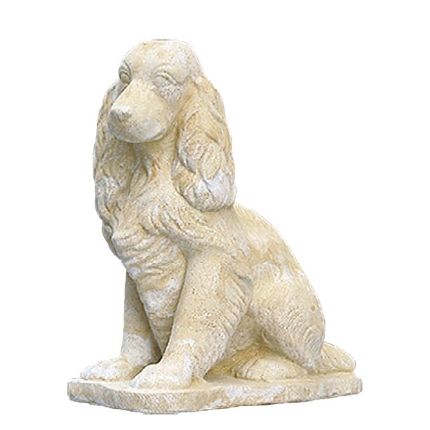 Lebensgroe Cocker Spaniel Hunde Figur fr den Garten aus Steinguss - Susi