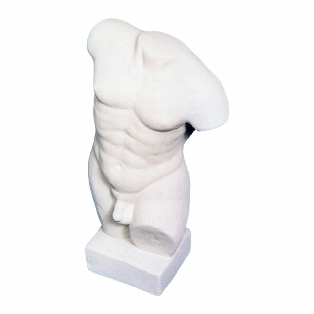 Kleine Akt-Gartenfigur mit Sockel aus Steinguss - Mnner Torso  - Kopara