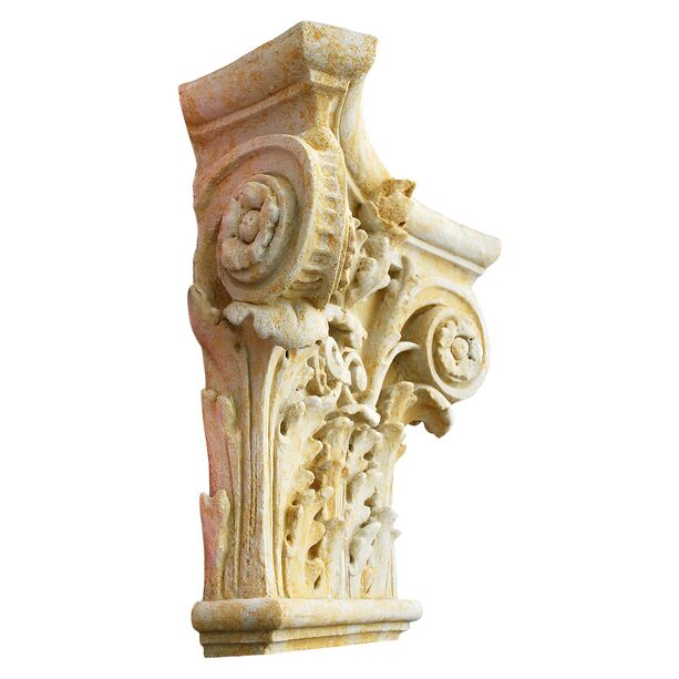 Romantische Fassadenkonsole leicht gebogen aus Steinguss - Papato